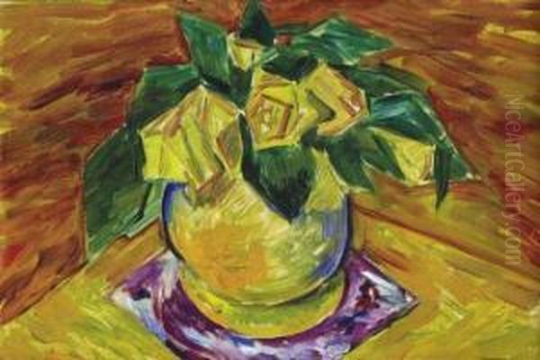 Gelbe Rosen In Vase - view 1