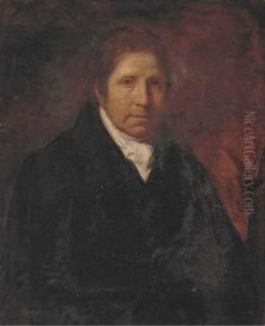 Portrait Of Edward Opie Of St. Agnes, Half-length, In A Black Coat,before A Red Curtain Portrait Of Edward Opie Of St. Agnes, Half-length, In A Black Coat,before A Red Curtain