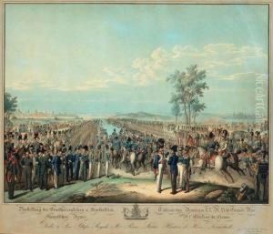 Tableau Des Armees De L.l.h.s.le Grand Duc De Dresse, Dedie Au Prince Louis Heritier De Damstad by George Emmanuel Opitz