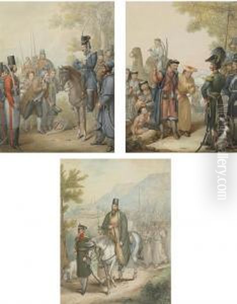 Russian Cossacks And A Supplicant - view 1