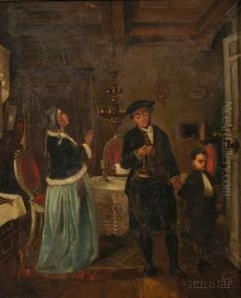 Seder (the Passover Meal) by Moritz Daniel Oppenheim