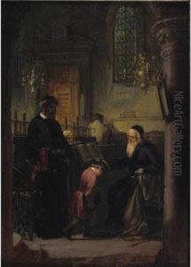 The Blessing Of The Rabbi by Moritz Daniel Oppenheim