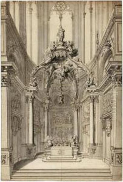 Study Of The Chapel Of St. Vitale In The Church Of St. Gervais, Paris - view 1