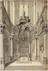 Study Of The Chapel Of St. Vitale In The Church Of St. Gervais, Paris by Gilles-Marie Oppenord