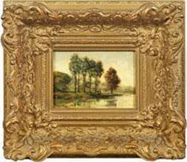 Flusslandschaft Mit Nachen - view 1