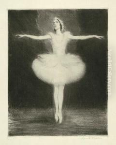 Anna Pawlowa Als Sterbender Schwan by Ernst Oppler