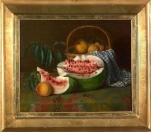 Still Life With Watermelon And Peaches