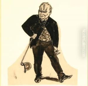 Man With Cane, Hat And Cigar