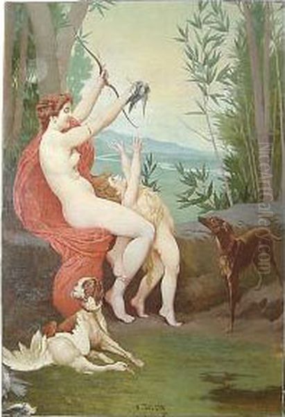 Classical Figures In A Forest By The Sea - view 1