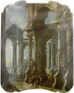 An Architectural
Capriccio
Of The Interior Of A Palace With The Mocking Of Christ by Stefano Orlandi