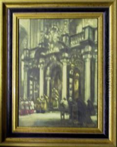 Zicht Op Het Doksaal Van De St Baafskathedraal Te
Gent by Louis Orles