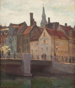 Brucke In Kopenhagen by Emil Orlik