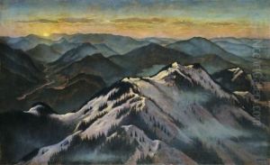 Sonnenaufgang Vom Wendelstein by Emil Orlik