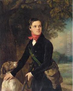 Portrait Presumed To Be Of Prince Galitzine Dressed For The Hunt by Pimen Nikitich Orlov