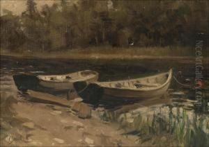 Boats By The Bank. thumbnail