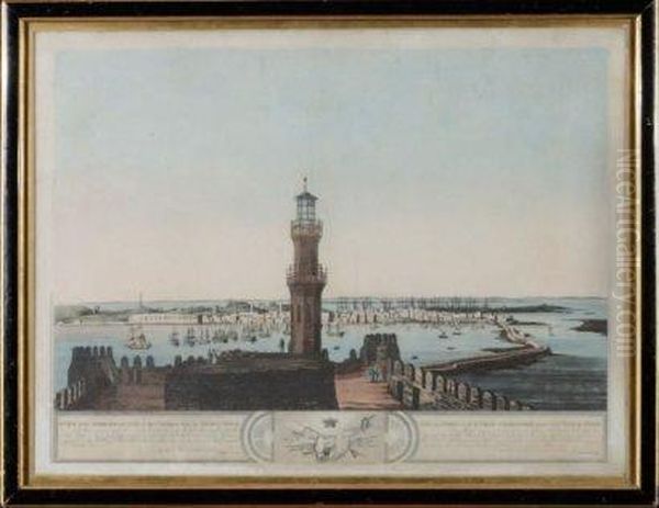 < Alexandrie > Eau Forte Aquarellee. 1804h : 54,5 L : 72 Cm. Edward Orne < View Of Alexandria >aquafortis - view 1
