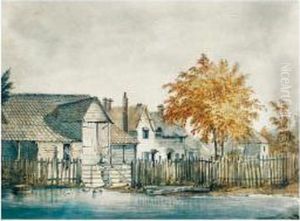 Feeding The Ducks, Loughton, Essex by William Orme