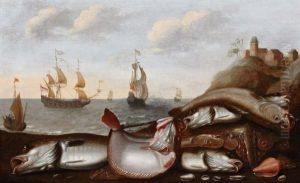Visstilleven by Willem Ormea