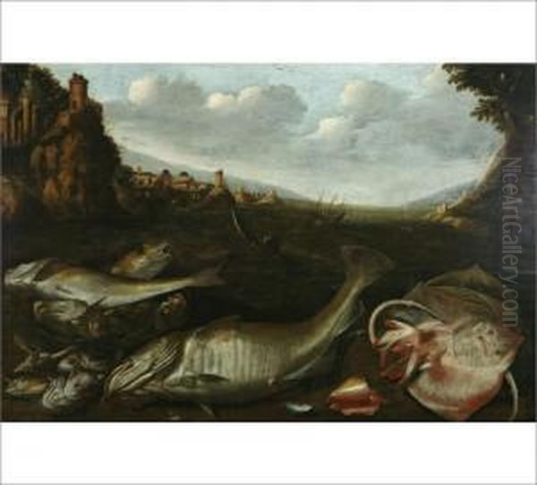 Fish Still Life On A Shore - view 1