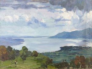 "il Lago Maggiore Visto Da Bre". by Mario Ornati