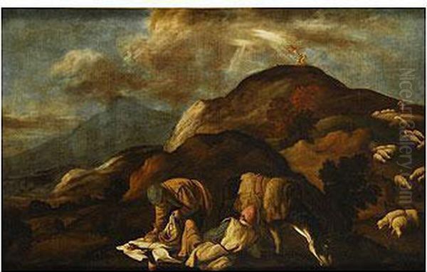 Paisaje Con Pastores; Al Fondo El Sacrificio De Isaac - view 1