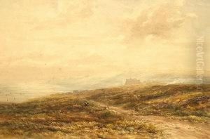 Coastal Landscape With Cows Grazing by James Orrock