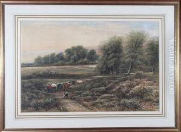 Grovers With Cows In A Wooded Landscape - view 1