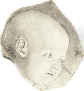 Tete D'enfant Vu De Trois-quarts Vers La Droite by Victor Orsel