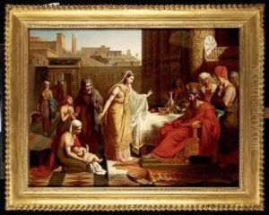 The Pharaoh's Daughter Presents Moses To Her Father by Victor Orsel