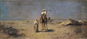 An Arab Encampment In The Desert by Giustinia Orsini
