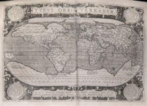 Typus Orbis Terrarum by Abraham Oertel Ortelius
