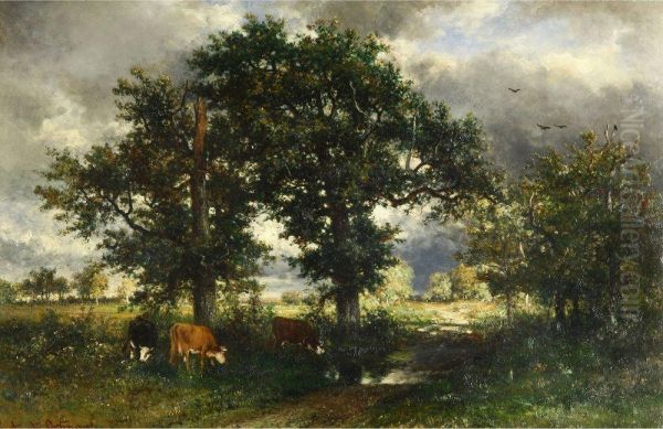 Cows Under The Trees - view 1