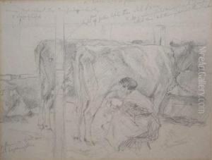Sketch For "milking Time"