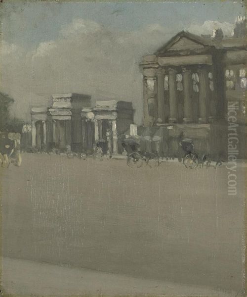 Hyde Park Corner In Fog - view 1