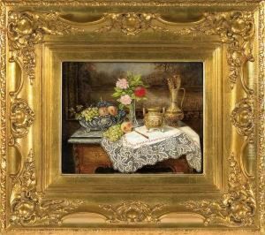 Still Life With Flowers Andfruits by Josefine Osnaghi