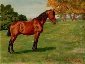 Kon Na Tle Pejzazu by Ernst-Ludwig Ostermeyer
