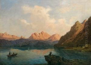 Abendstimmung Am Kochelsee by Gustav Osterroht