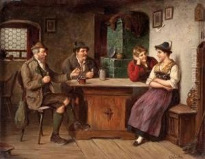 "die Besucherin In Der Bauernstube"