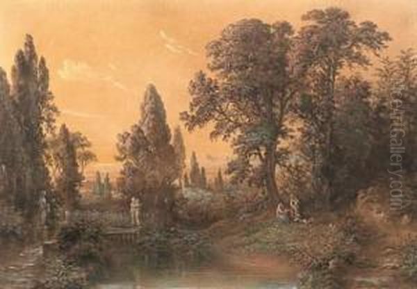 Italian Park Landscape. - view 1