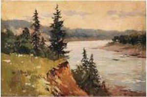 By The River by Ilya Semenovich Ostroukhov