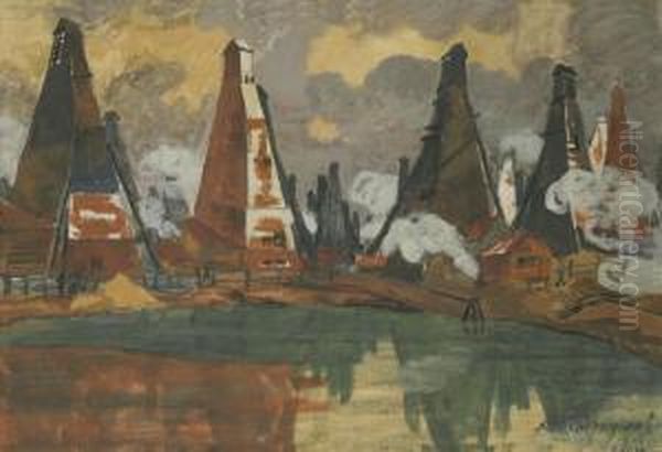 Oil Rigs Near Baku - view 1