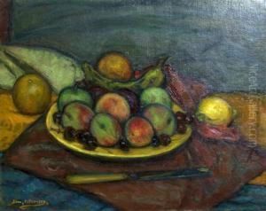 Untitled (still Life With Apples And Cherries) by Sam Ostrowsky