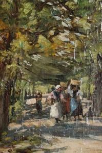 A Sketch For A Picture: Scheveningenfishwives Going To Market At The Hague
