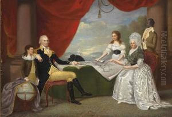 Washington And Family At Mt. Vernon - view 1
