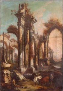 Capriccio Architettonico Con Pastori E Armenti