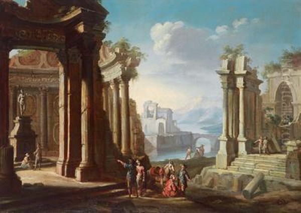 Capriccio Architettonico Con Figure - view 1
