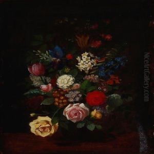 Still Life With Mixed Flowers In A Vase by Otto Didrik Ottesen