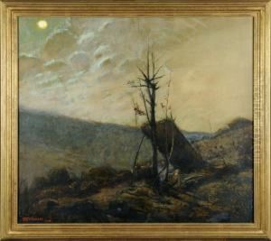 Paysage by Henri Ottevaere