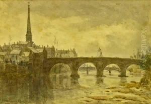 The Auld Brig, Ayr by William Young Ottley