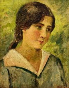 Portrait De Femme by Henri Ottman
